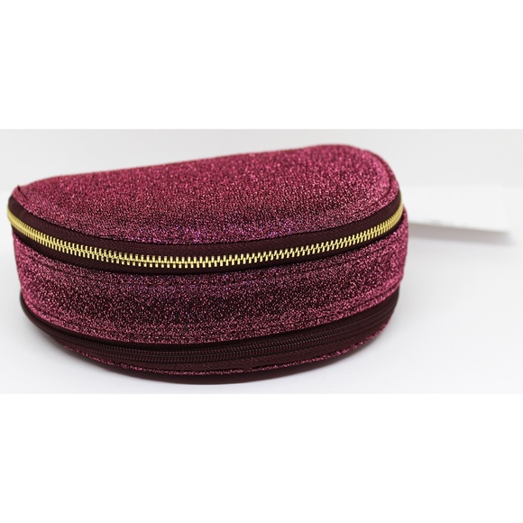 NWT Loft half circle sparkly metallic zippered jewelry case - Picture 2 of 4